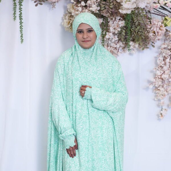Knee Length Khimmar - Green Garden (SALE)