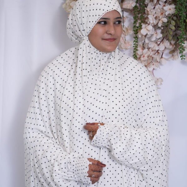 Knee Length Khimmar - Snow bird