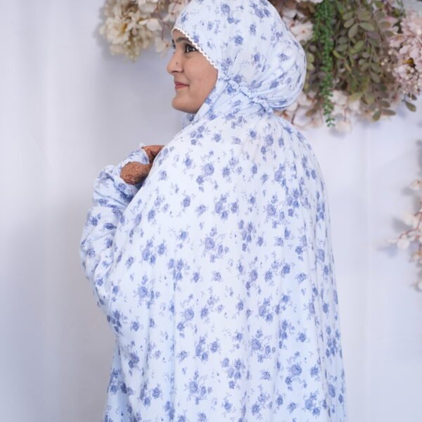 Knee Length Khimmar - Blue exotic