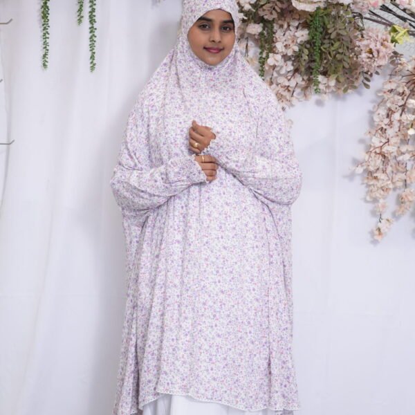 Knee Length Khimmar- Pink Exotic