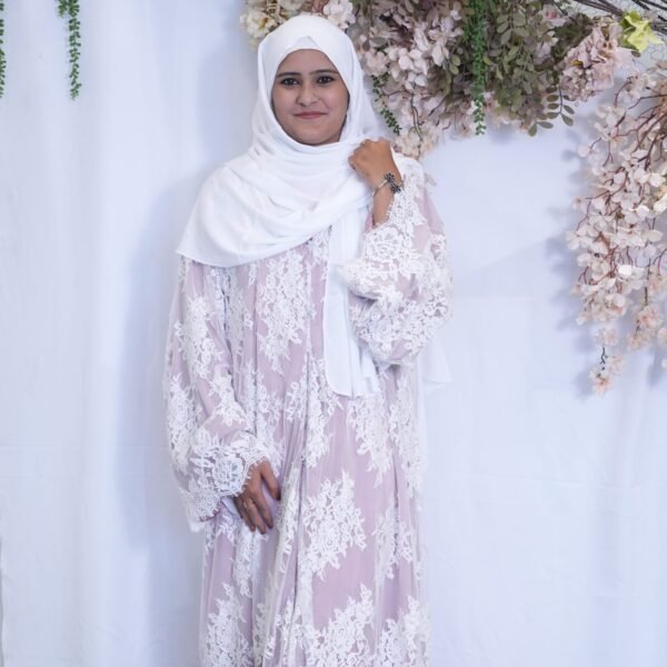 Heera White Abaya
