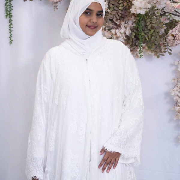 Heera White Abaya