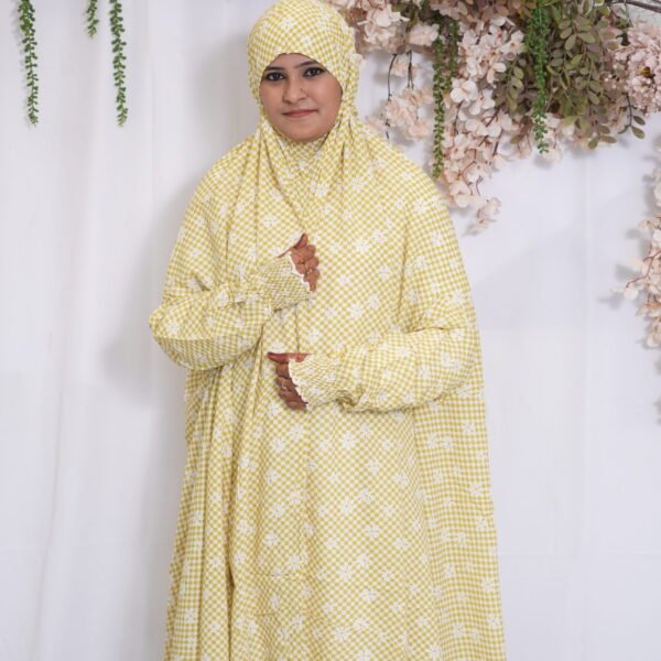 Knee Length Khimmar - Yellow Glory (SALE)